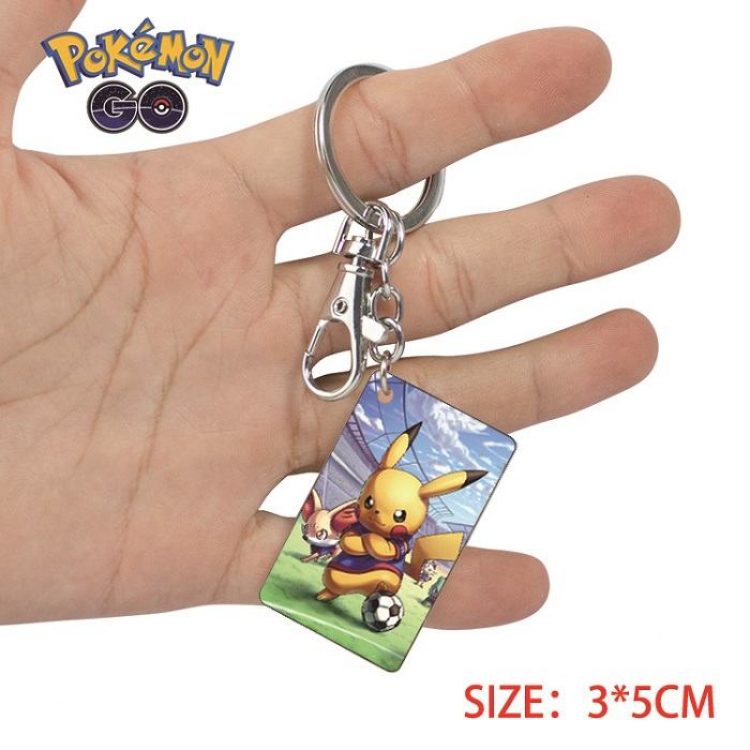 Pokemon-5 Anime Acrylic Color Map Keychain Pendant
