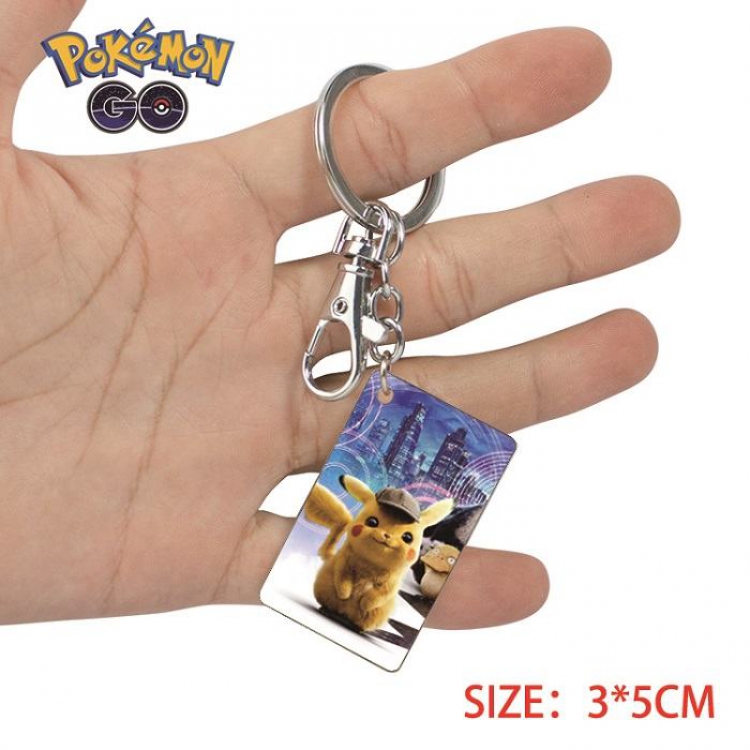 Pokemon-4 Anime Acrylic Color Map Keychain Pendant