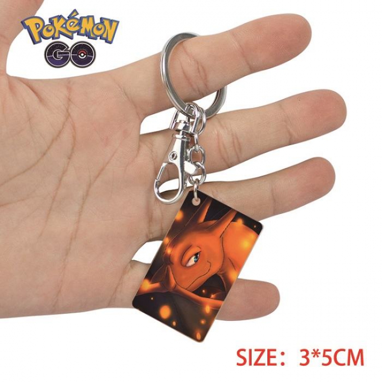 Pokemon-34 Anime Acrylic Color Map Keychain Pendant