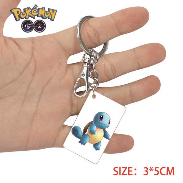 Pokemon-35 Anime Acrylic Color Map Keychain Pendant