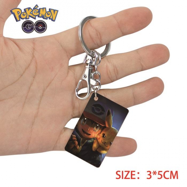 Pokemon-8 Anime Acrylic Color Map Keychain Pendant
