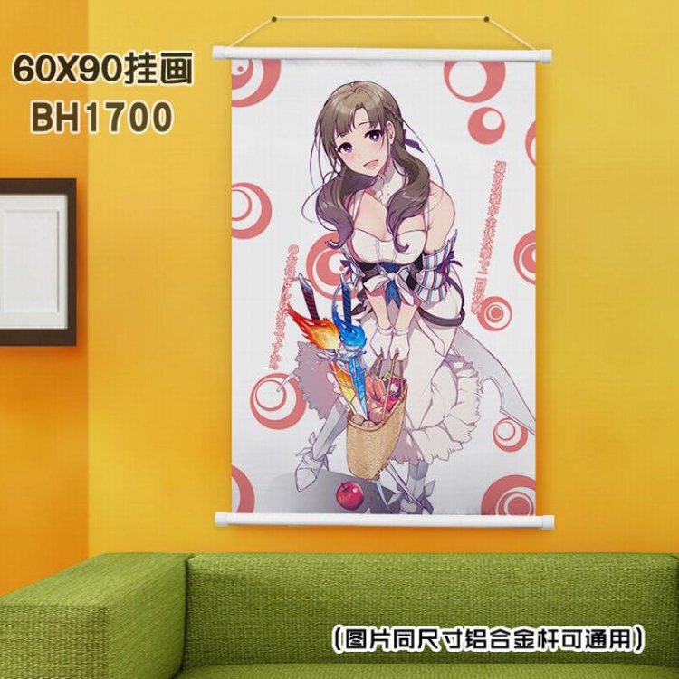 Do you love your mom and her two hit multi Target  attack？White Plastic rod Cloth painting Wall Scroll 40X60CM BH-1700