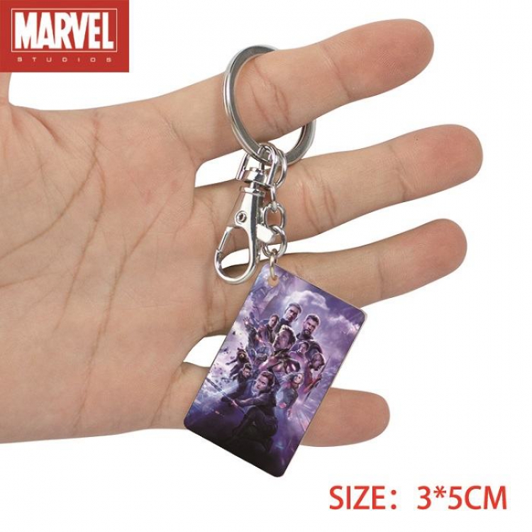 The avengers allianc-10 Anime Acrylic Color Map Keychain Pendant