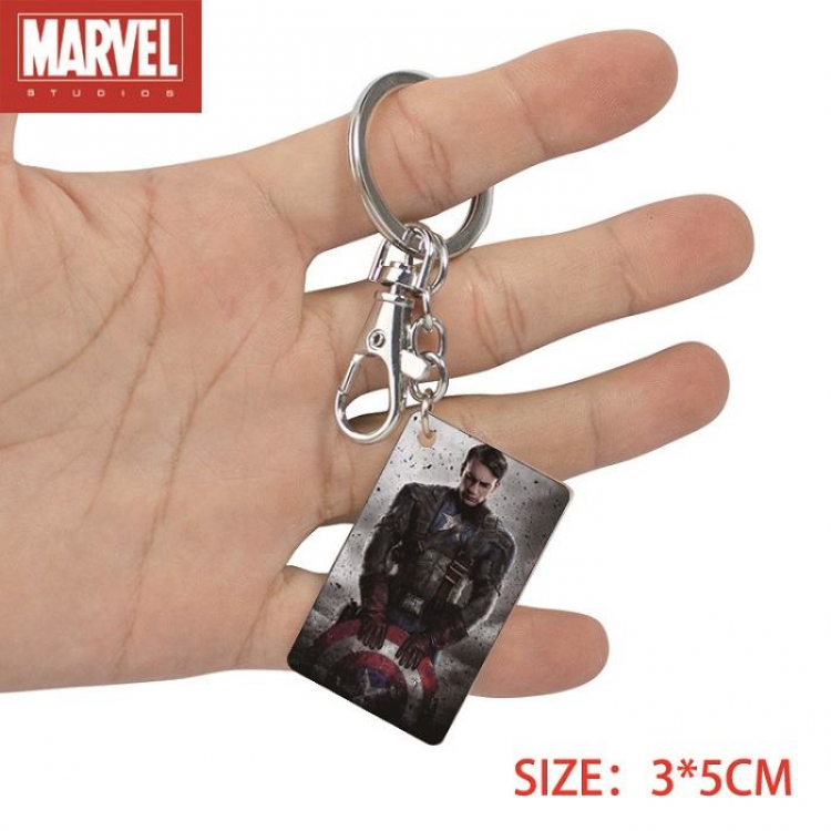 The avengers allianc-11 Anime Acrylic Color Map Keychain Pendant