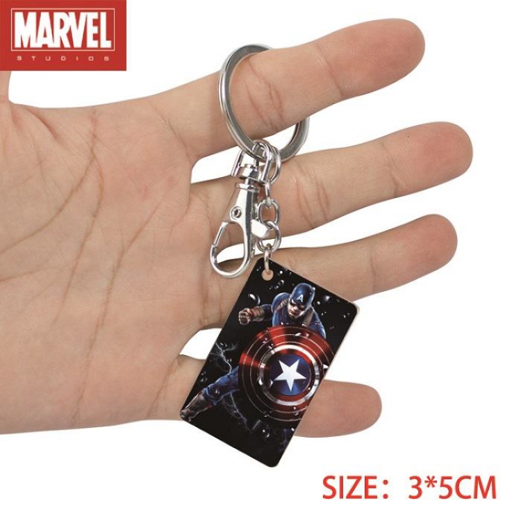 The avengers allianc-12 Anime Acrylic Color Map Keychain Pendant