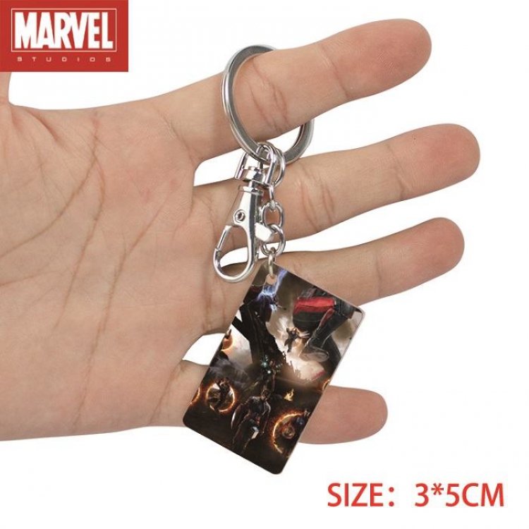 The avengers allianc-16 Anime Acrylic Color Map Keychain Pendant