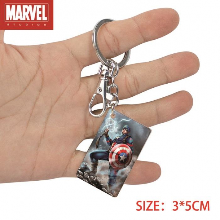 The avengers allianc-15 Anime Acrylic Color Map Keychain Pendant