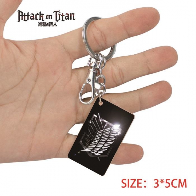 Shingeki no Kyojin-11 Anime Acrylic Color Map Keychain Pendant