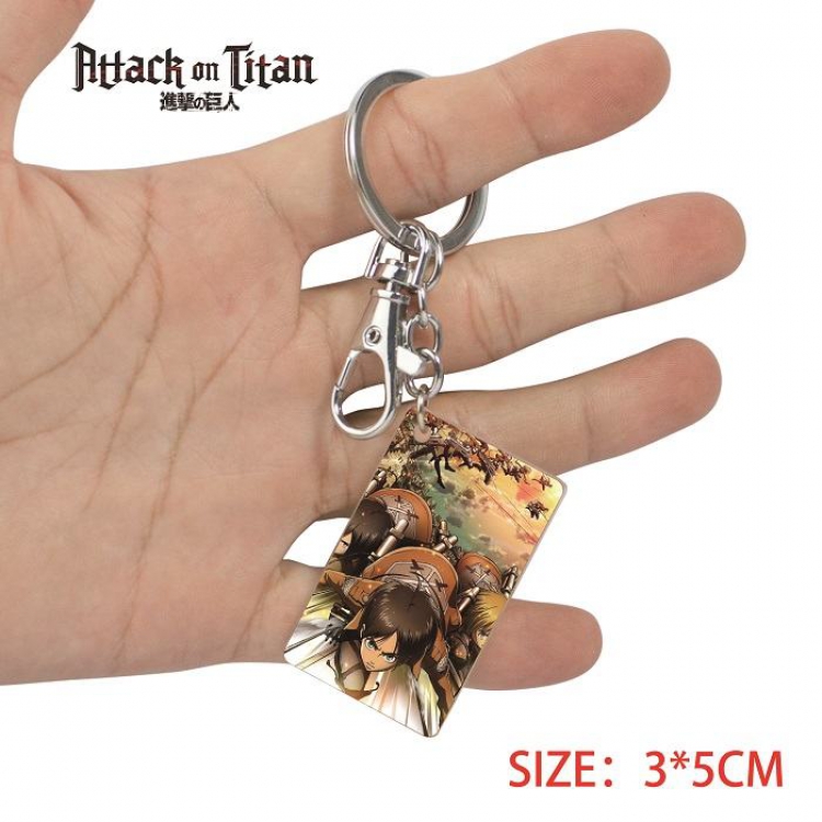 Shingeki no Kyojin-13 Anime Acrylic Color Map Keychain Pendant
