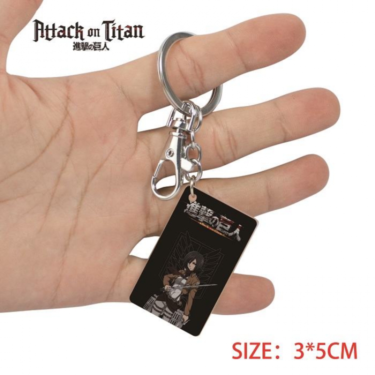 Shingeki no Kyojin-17 Anime Acrylic Color Map Keychain Pendant