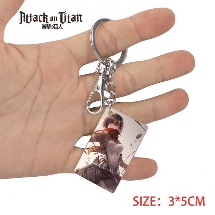 Shingeki no Kyojin-18 Anime Acrylic Color Map Keychain Pendant