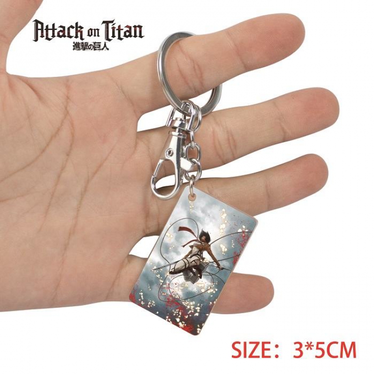 Shingeki no Kyojin-14 Anime Acrylic Color Map Keychain Pendant