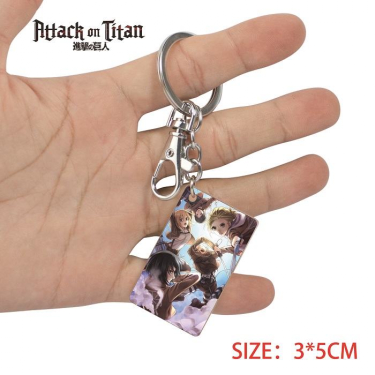 Shingeki no Kyojin-5 Anime Acrylic Color Map Keychain Pendant