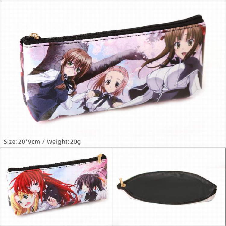 High School D×D BorN PU Single layer zipper student pencil bag storage bag cosmetic bag