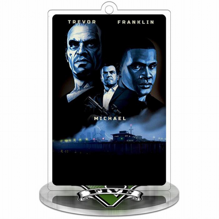 Grand Theft Auto V-5 Acrylic key pendant long square small licensing