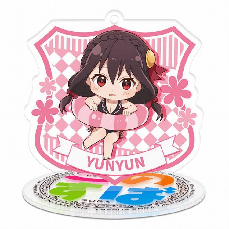 Kono Subarashii Sekai Ni Shukufuku Wo !  T-Yunyun Acrylic keychain pendant Standing Plates