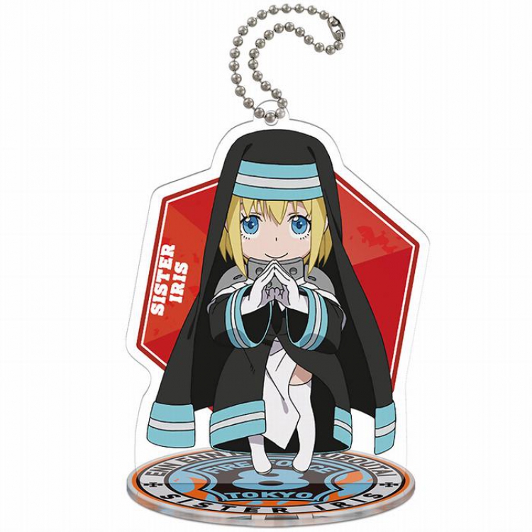 Fire fire brigade Iris Acrylic keychain pendant Standing Plates