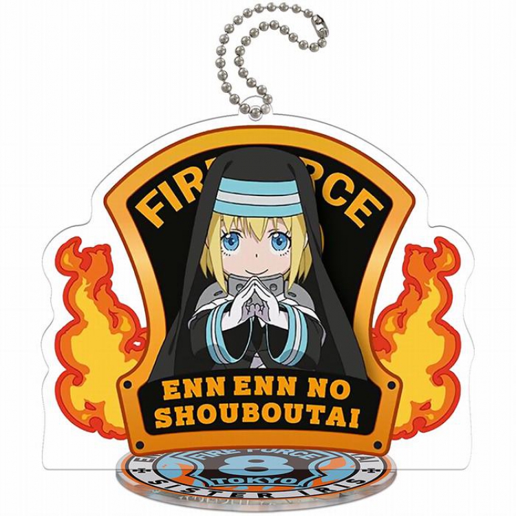 Fire fire brigade T2-Iris Acrylic keychain pendant Standing Plates