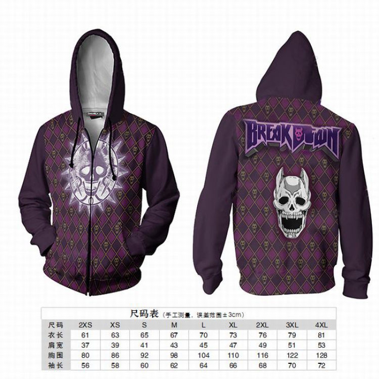 JoJos Bizarre Adventure Hoodie zipper sweater coat  2XS XS S M L XL 2XL 3XL 4XL price for 2 pcs preorder 3 days