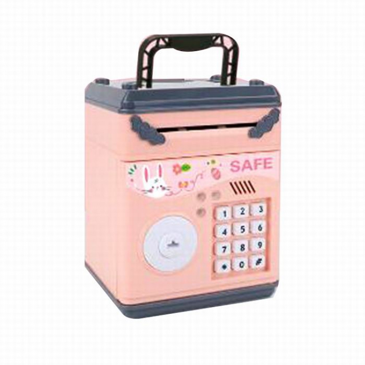 Cartoon Savings-Box Pink ATM password automatic coin machine music coin piggy bank 14.5X12.5X20CM 21KG