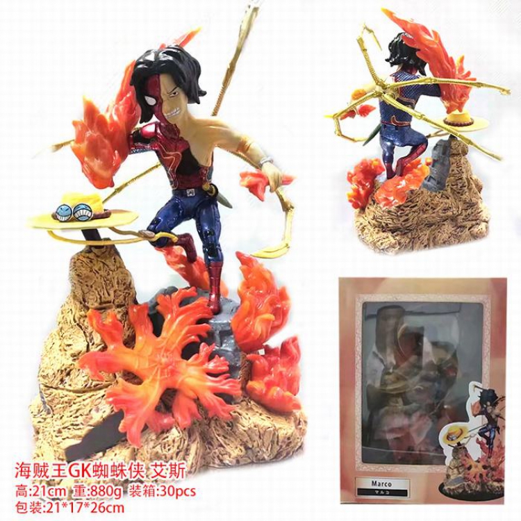 One Piece GK Spider-Man Boxed Figure Decoration Model 21CM 0.88KG 21X17X26C