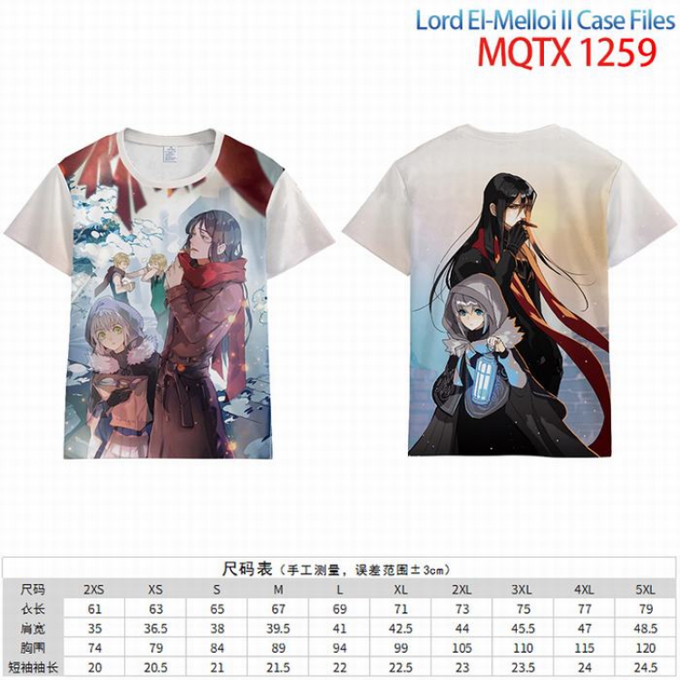 Lord EI-Melloill Case Files Grace note Full color short sleeve t-shirt 10 sizes from 2XS to 5XL MQTX-1259
