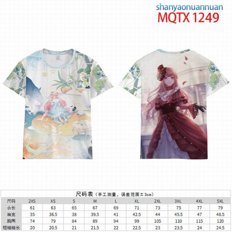 Shanyaonuannuan Full color short sleeve t-shirt 10 sizes from 2XS to 5XL MQTX-1249