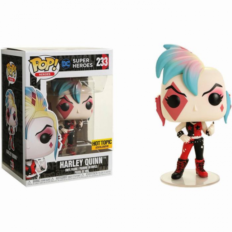 FUNKO POP 233 Suicide Squad Punk clown Toy figurine Boxed Figure Decoration Model 10CM 0.14KG