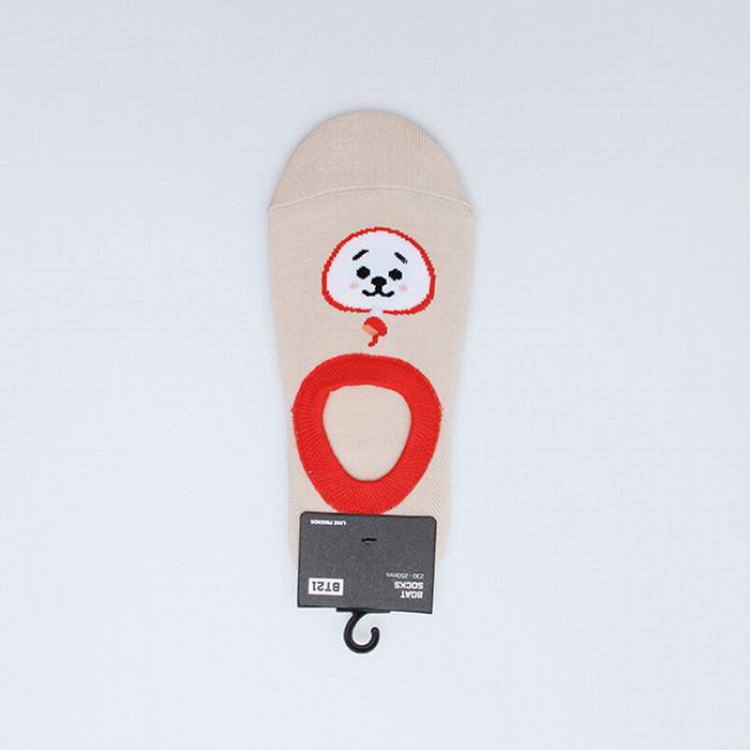 BTS Aojie Lamb Cartoon cute breathable short tube invisible socks 22CM 24G price for 5 pcs