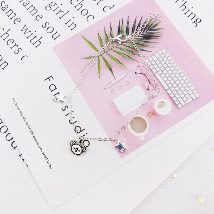 BTS BT21 Bear Style Bracelet pendant bracelet hanging chain independent box 21G price for 2 pcs