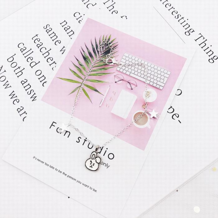 BTS BT21 Rabbit Style Bracelet pendant bracelet hanging chain independent box 21G price for 2 pcs