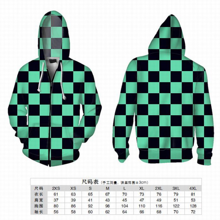 Demon Slayer Kimets Hoodie zipper sweater coat 2XS XS S M L XL 2XL 3XL 4XL price for 2 pcs preorder 3 days