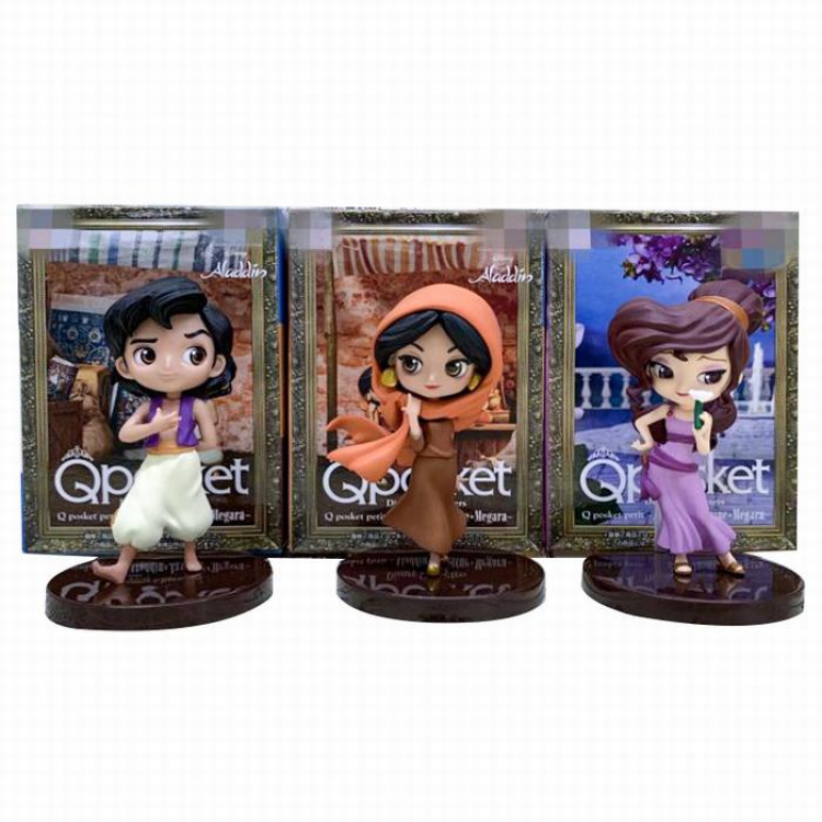 Aladdin Megara a set of three Boxed Figure Decoration Model 8CM 5X7X10CM
