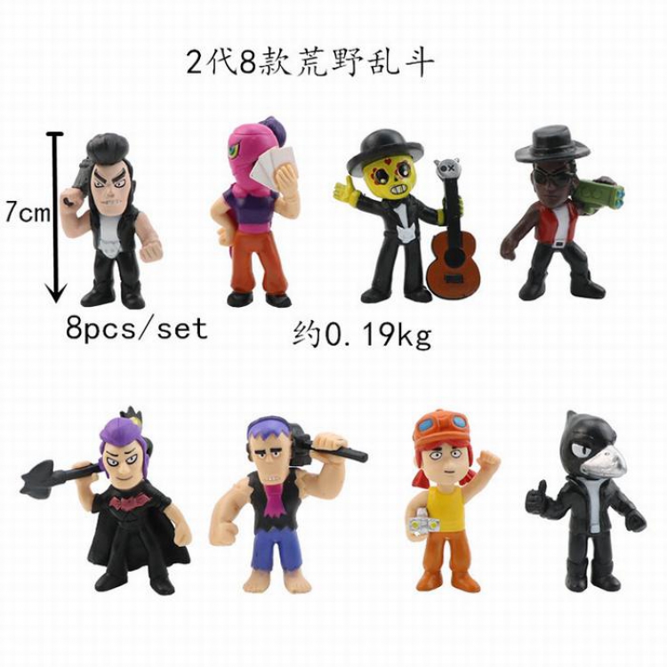 Brawl Stars a set of eight Bagged Figure Decoration Model 7CM 0.19KG