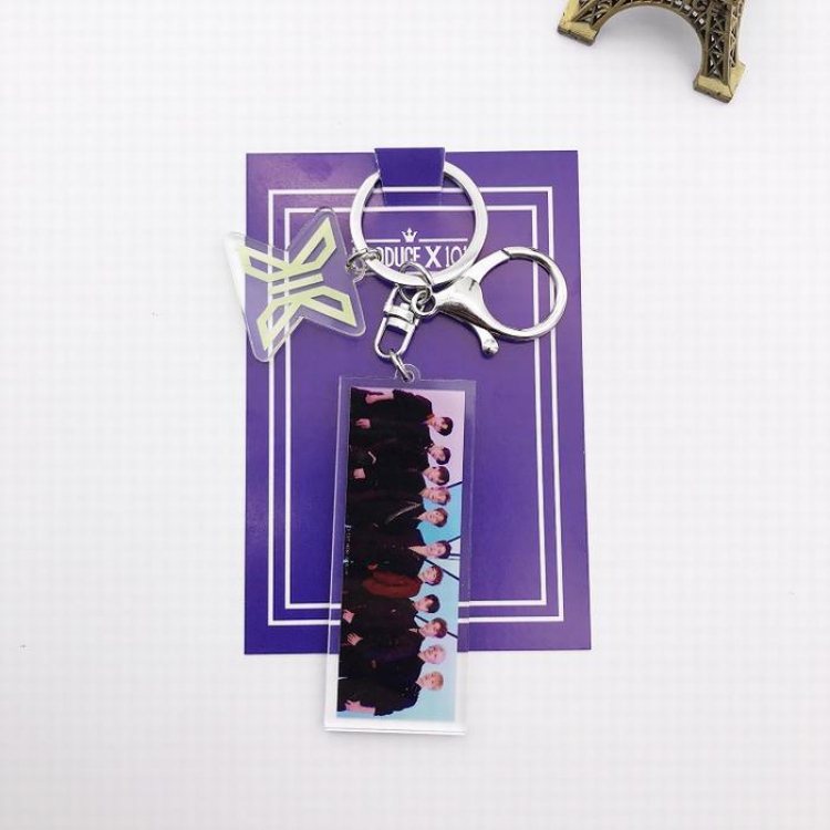 X1 Produce×101 Korean star X1 Collective Acrylic keychain pendant 7.5X11CM 16.8G price for 5 pcs