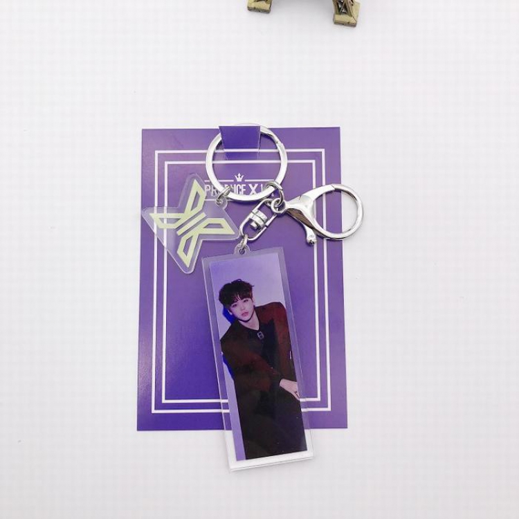 X1 Produce×101 Korean star X1-9 Acrylic keychain pendant 7.5X11CM 16.8G price for 5 pcs