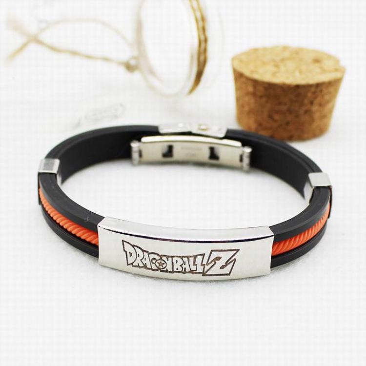 Dragon Ball Orange Cartoon anime titanium steel silicone bracelet price for 5 pcs