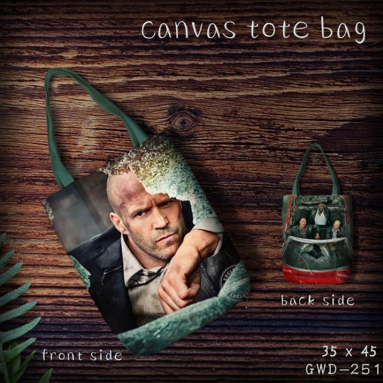 GWD251- Hobbs and Shaw Canvas tote bag 35X45CM (Can be customized for a single model)