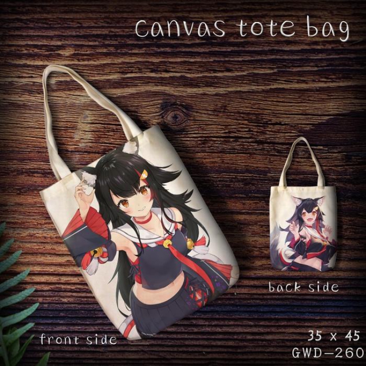 GWD260-ōkami Mio Canvas tote bag 35X45CM (Can be customized for a single model)