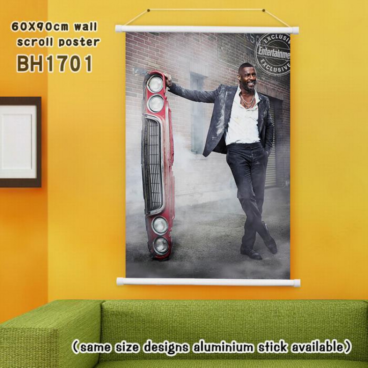 Hobbs and Shaw White Plastic rod Cloth painting Wall Scroll 40X60CM(Can be customized for a single model)BH1701