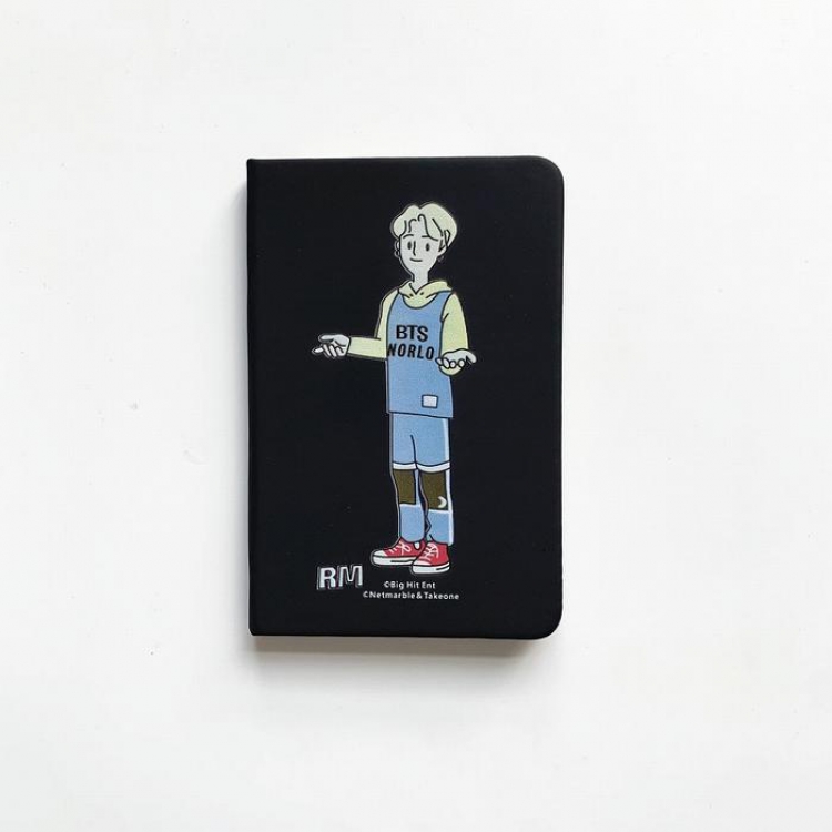 BTS RM Cartoon notebook PU elastic strap notepad 9X14CM 105G price for 3 pcs