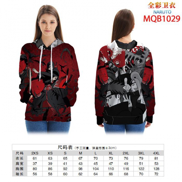 Maruto Full color zipper hooded Patch pocket Coat Hoodie 9 sizes from XXS to 4XL MQB1029