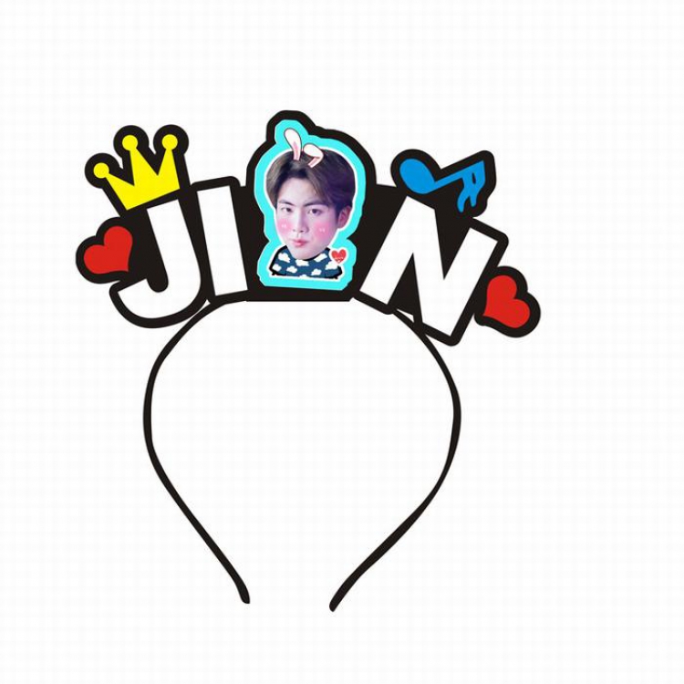 BTS Around the Korean star JIN Headband Personalized text decorations price for 2 pcs