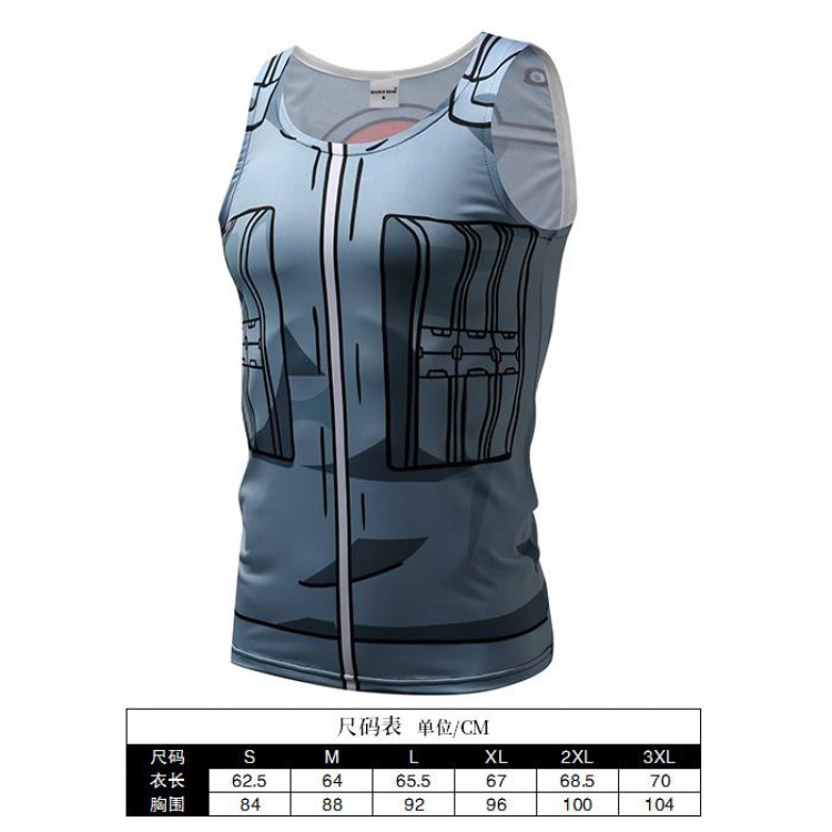 Naruto Cartoon Print Muscle Vest Men's Sports T-Shirt 6 sizes from S to 3XL AF8663