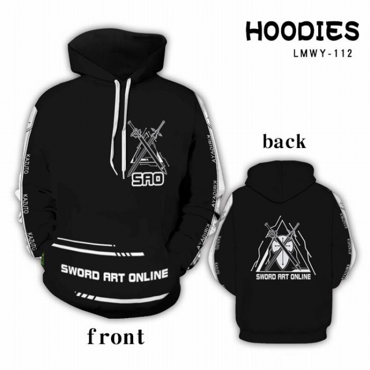 Sword Art Online Full color Hooded Long sleeve Hoodie S M L XL XXL XXXL preorder 2 days LMWY112
