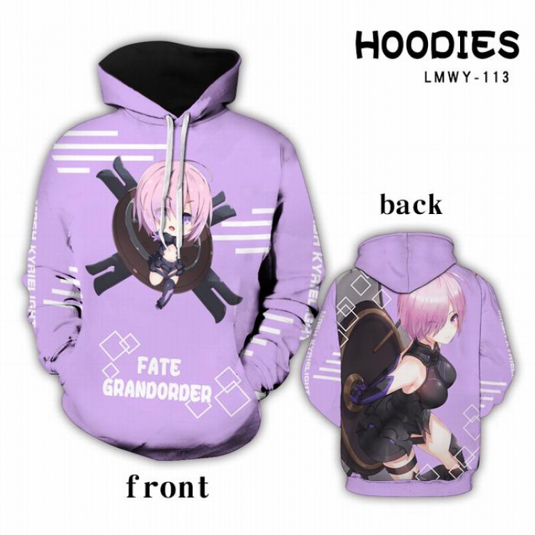 Fategrandorder Full color Hooded Long sleeve Hoodie S M L XL XXL XXXL preorder 2 days LMWY113