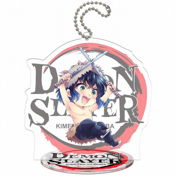 Demon Slayer Kimets Hashibira Inosuke Q Edition Acrylic keychain pendant 9-10CM