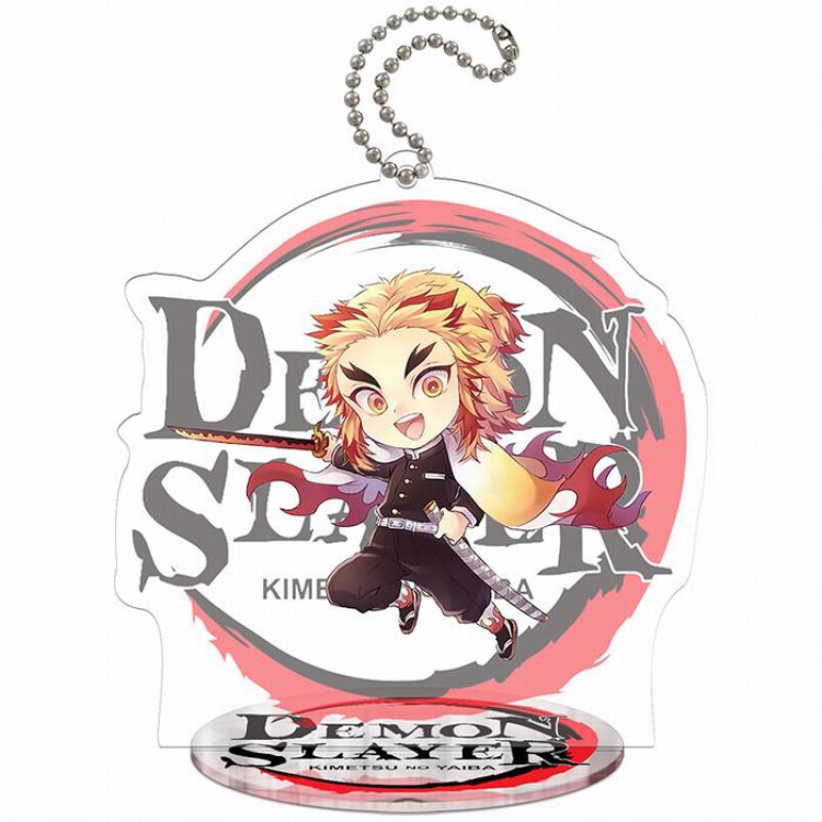 Demon Slayer Kimets Rengoku Kyoujurou Q Edition Acrylic keychain pendant 9-10CM