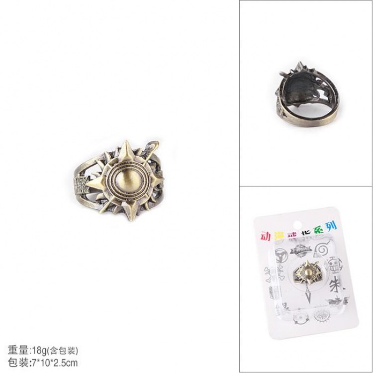 Game Of Thrones House Nymeros Martell badge sign Bronze Rings Openwork ring Card loading