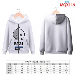 BTS Full color zipper hooded P...